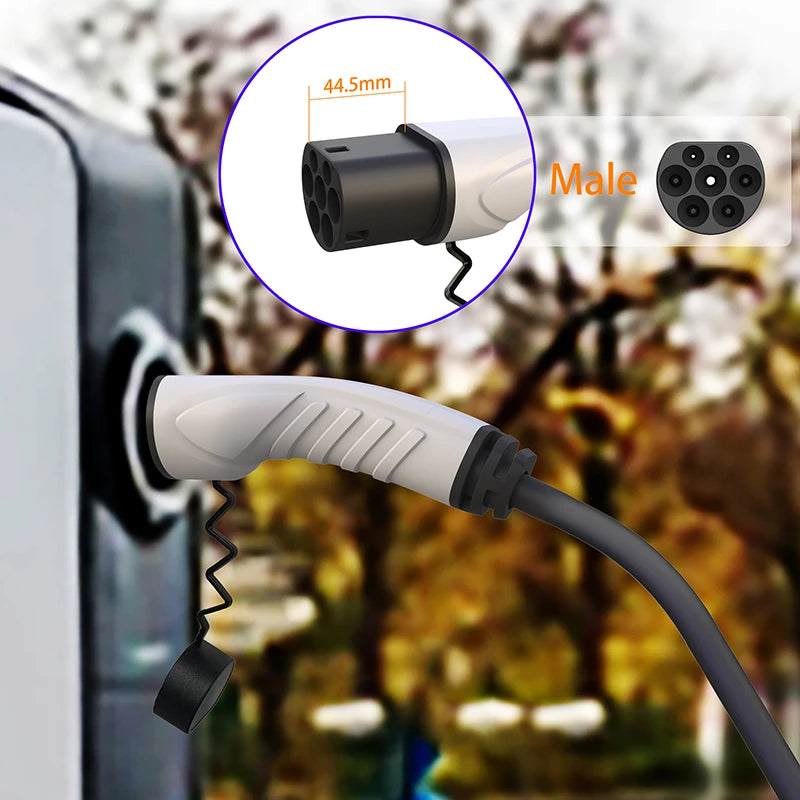 Type2 Female to Male Plug Adapter 5 Meters 16A-32A Charging Station at 4/8/11/22KW- AU STOCK/WTY
