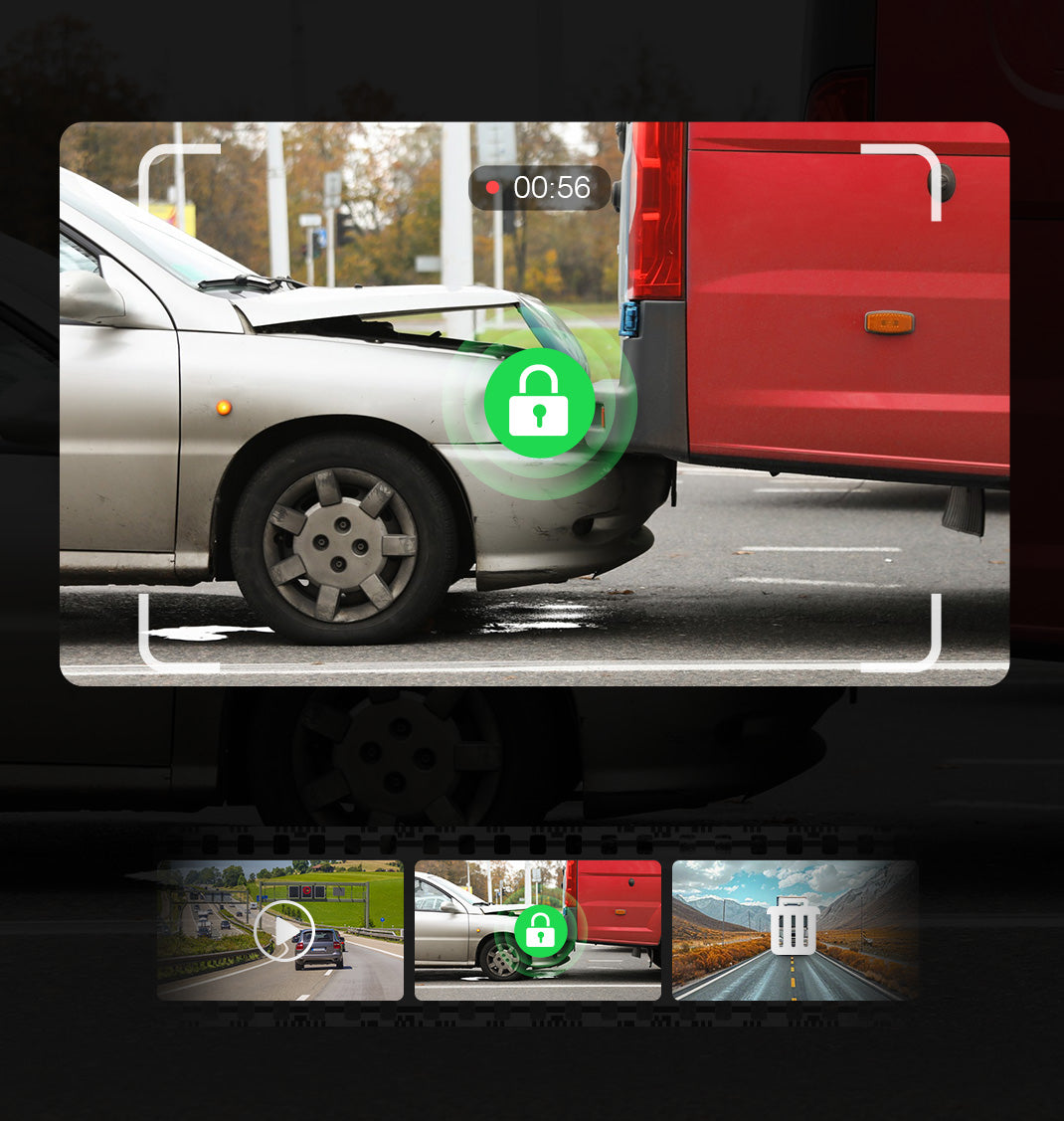 BOTSLAB 4K Dash Cam Front and Rear, 2K Rear Camera, Night Vision, ADAS, 64 GB SD