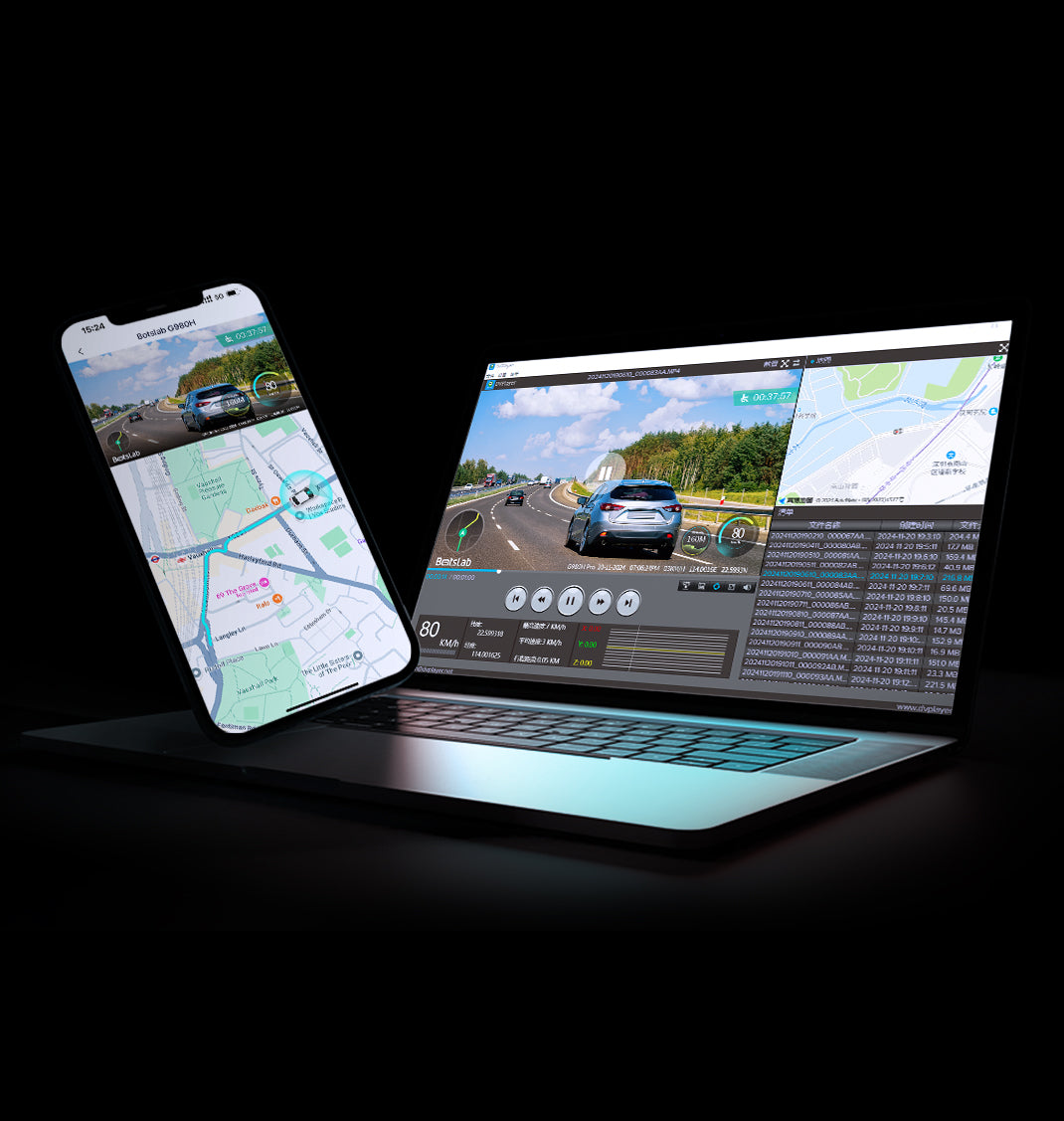 BOTSLAB 4K Dash Cam Front and Rear, 2K Rear Camera, Night Vision, ADAS, 64 GB SD