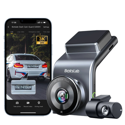 BOTSLAB 3K Dash Cam Front and Rear, FHD Rear Camera, Night Vision, ADAS,GPS,WIFI