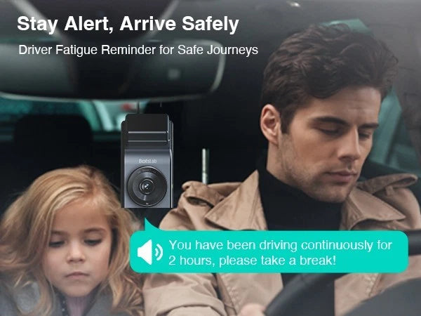 BOTSLAB 3K Dash Cam Front and Rear, FHD Rear Camera, Night Vision, ADAS,GPS,WIFI