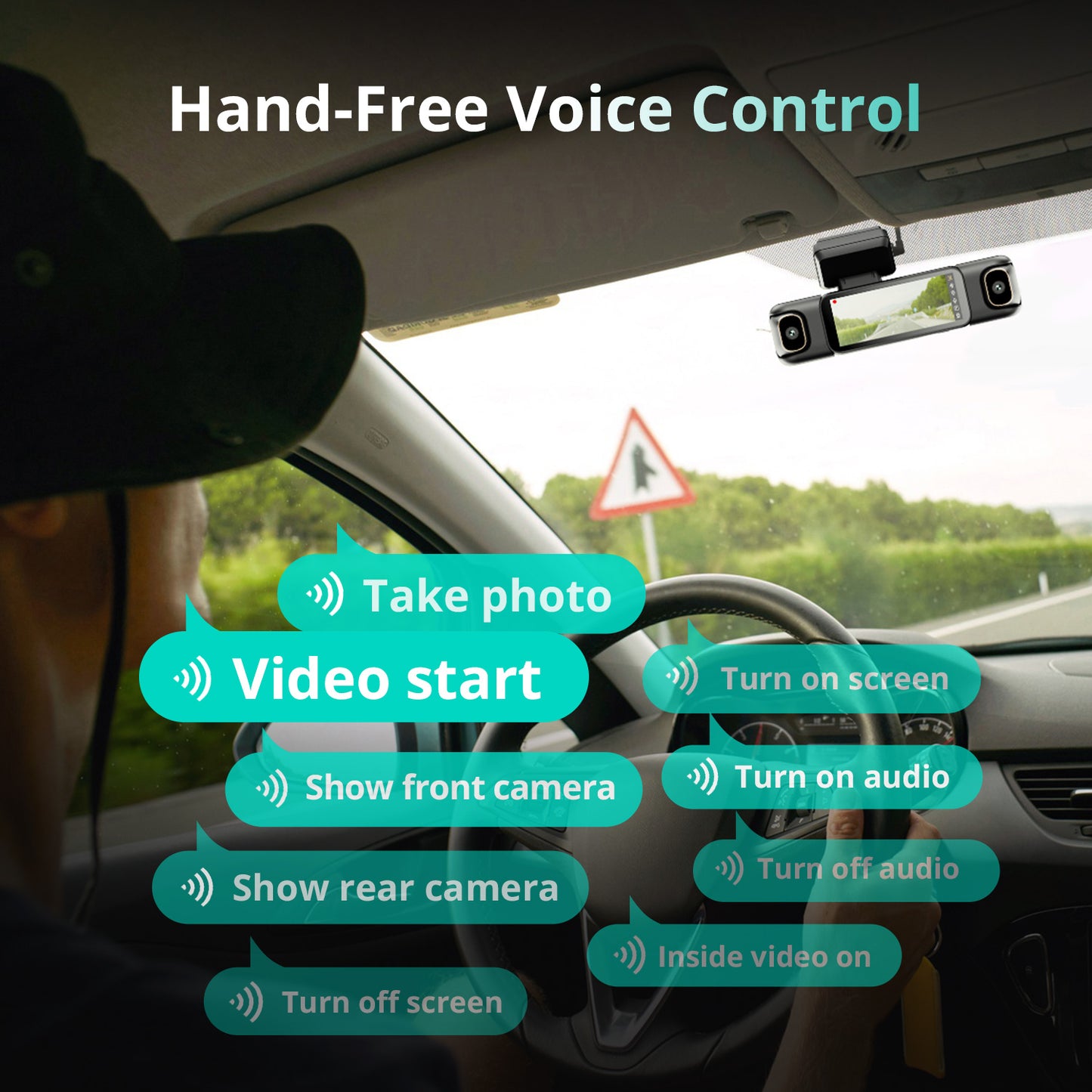 BOTSLAB 4 Channel Dash Cam, 3K Front and FHD*3, 128G SD, Night, GPS, WIFI, APP