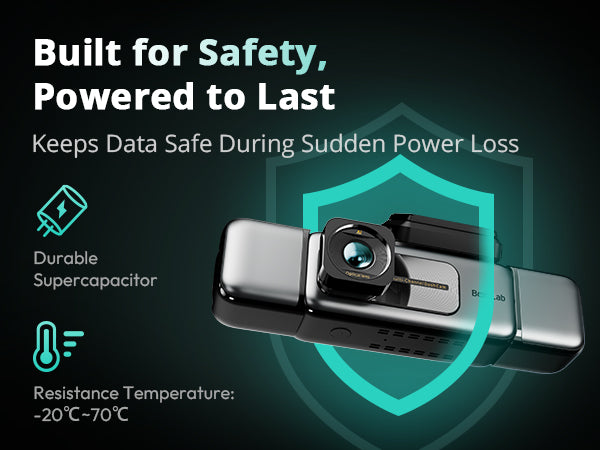 BOTSLAB 4 Channel Dash Cam, 3K Front and FHD*3, 128G SD, Night, GPS, WIFI, APP