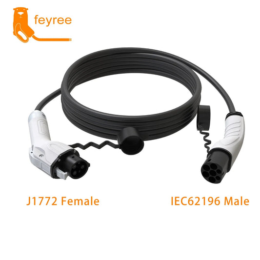 Type1 to Type2 5 Meters Cable for EV 16A/32A - AU STOCK/WTY